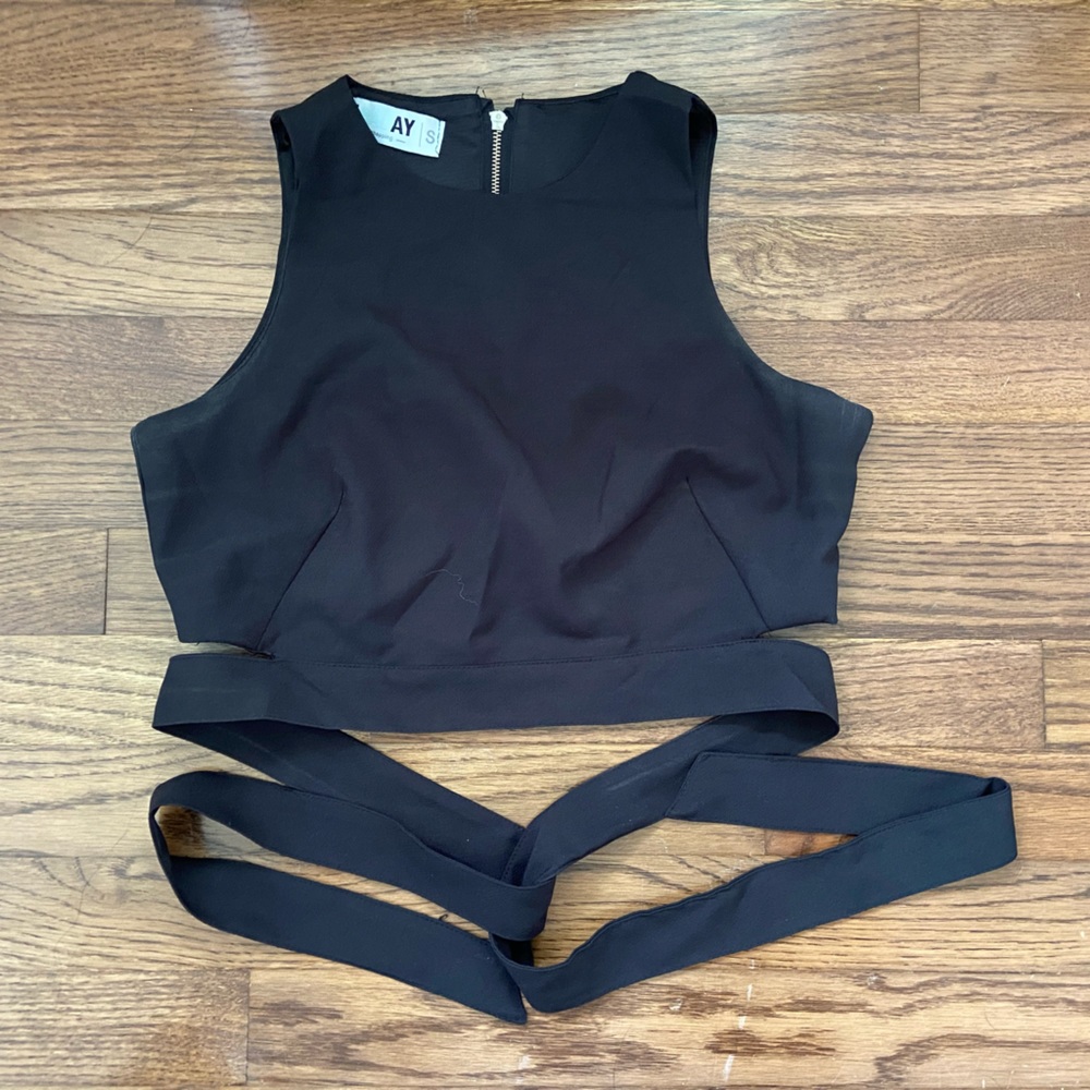 Black Tie Crop Top
